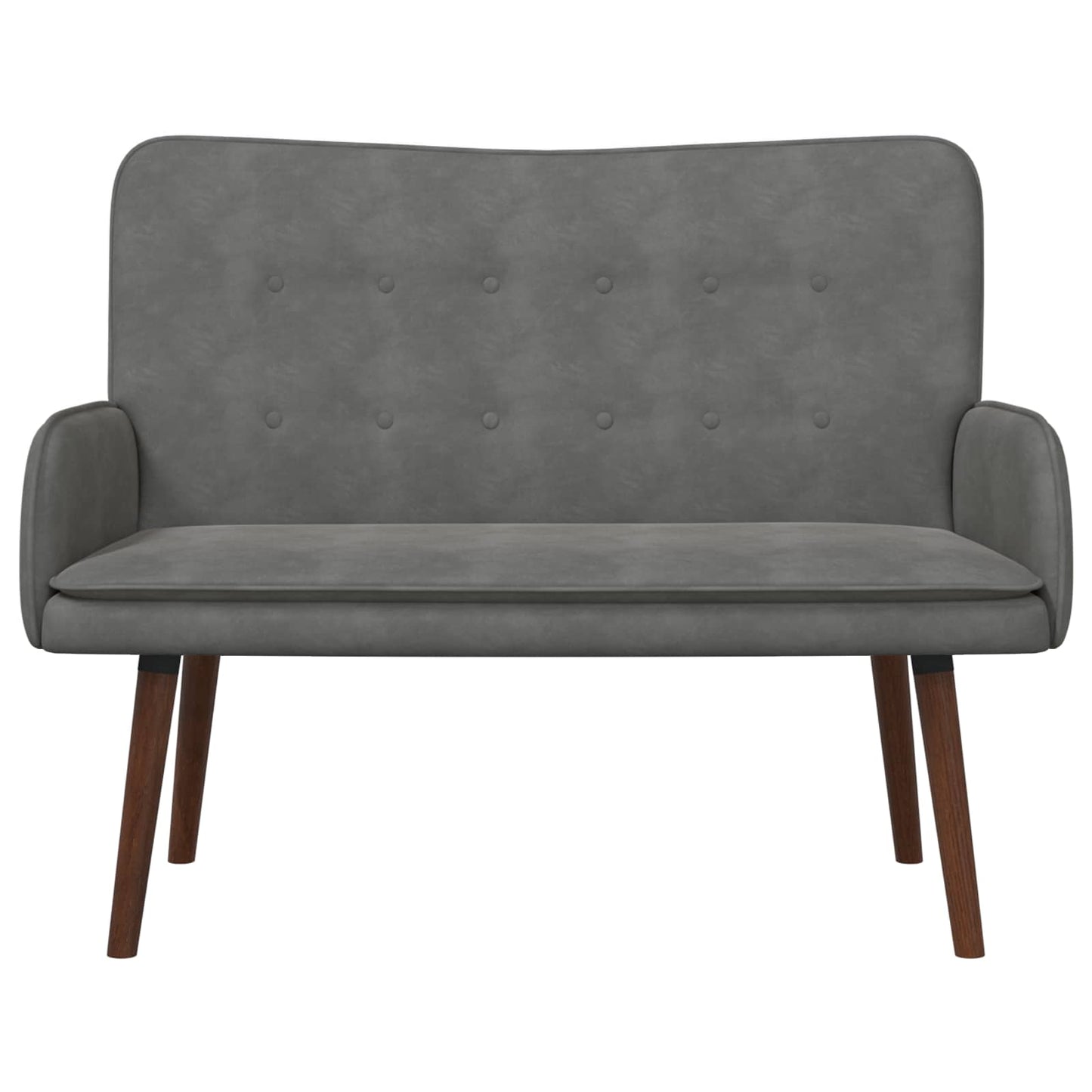 vidaXL Διθέσιος Καναπές Σκούρο Γκρι 115 x 61 x 87 εκ. Βελούδο