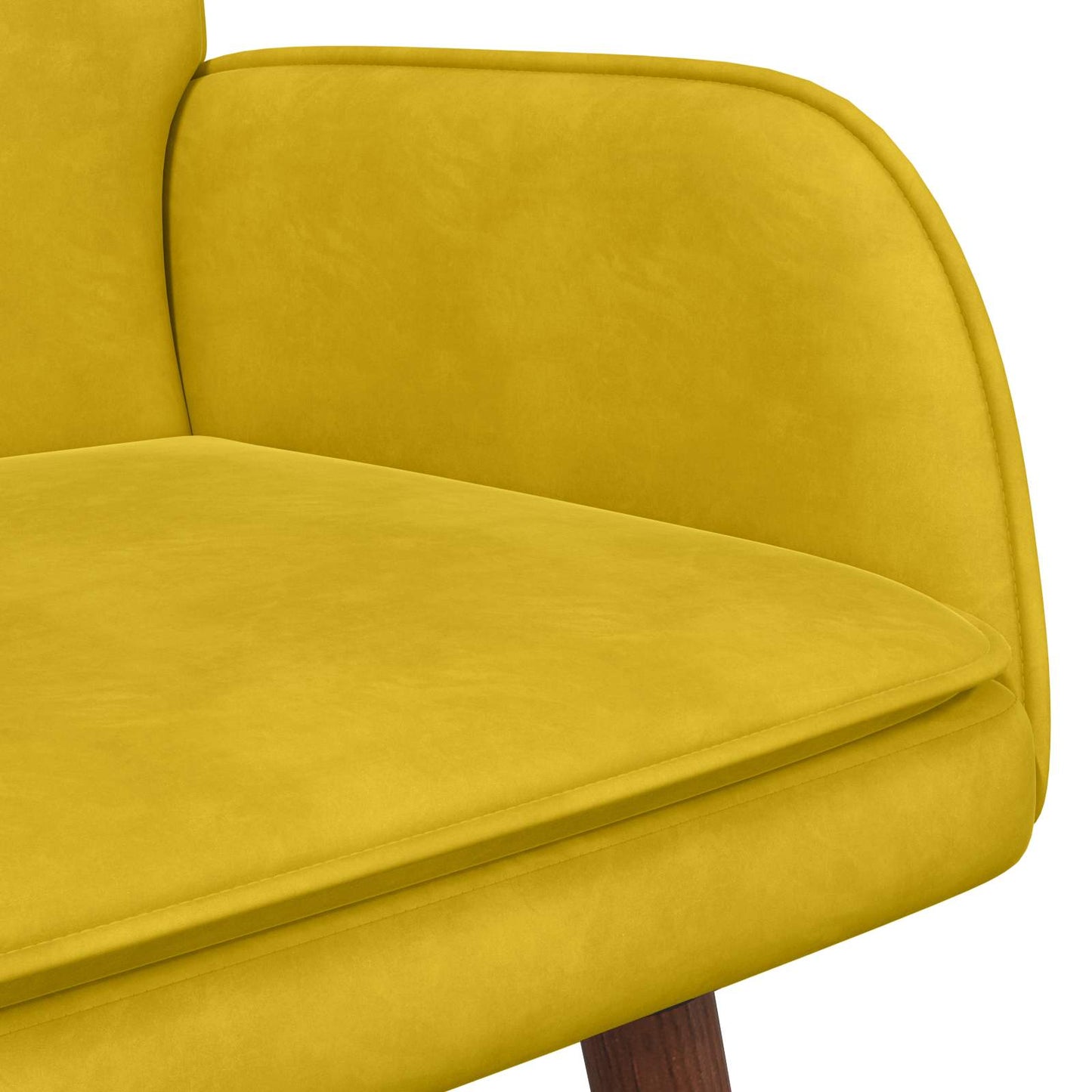 vidaXL Διθέσιος Καναπές Κίτρινο 115 x 61 x 87 εκ. Βελούδο