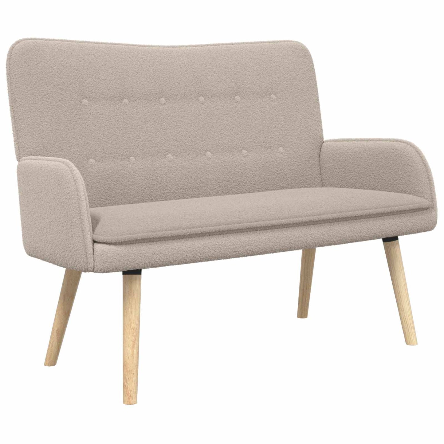 vidaXL Καναπές 2 ατόμων Ανοιχτό γκρι 115 x 61 x 87 εκ. Μπουκλέ