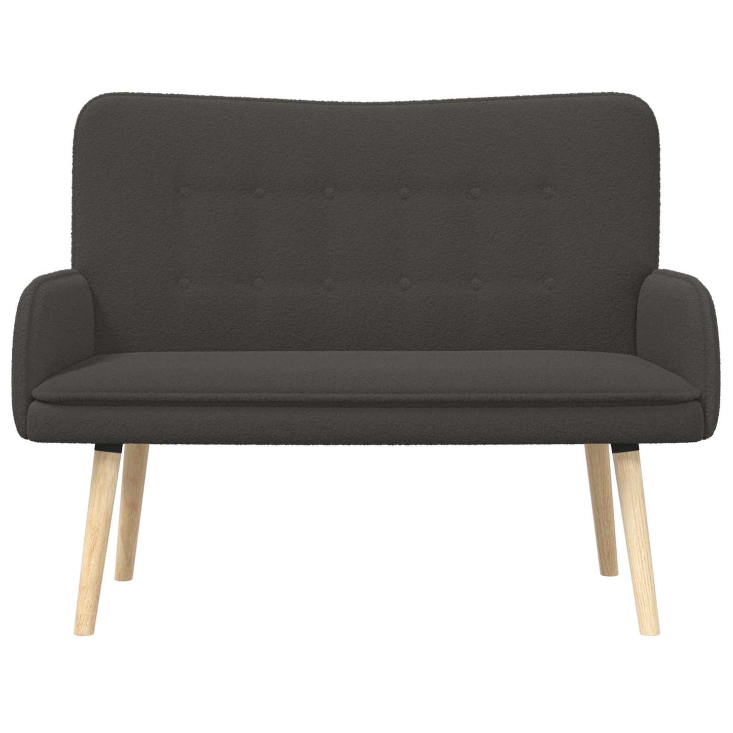 vidaXL Καναπές 2 ατόμων Σκούρο Γκρι 115 x 61 x 87 εκ. Μπουκλέ