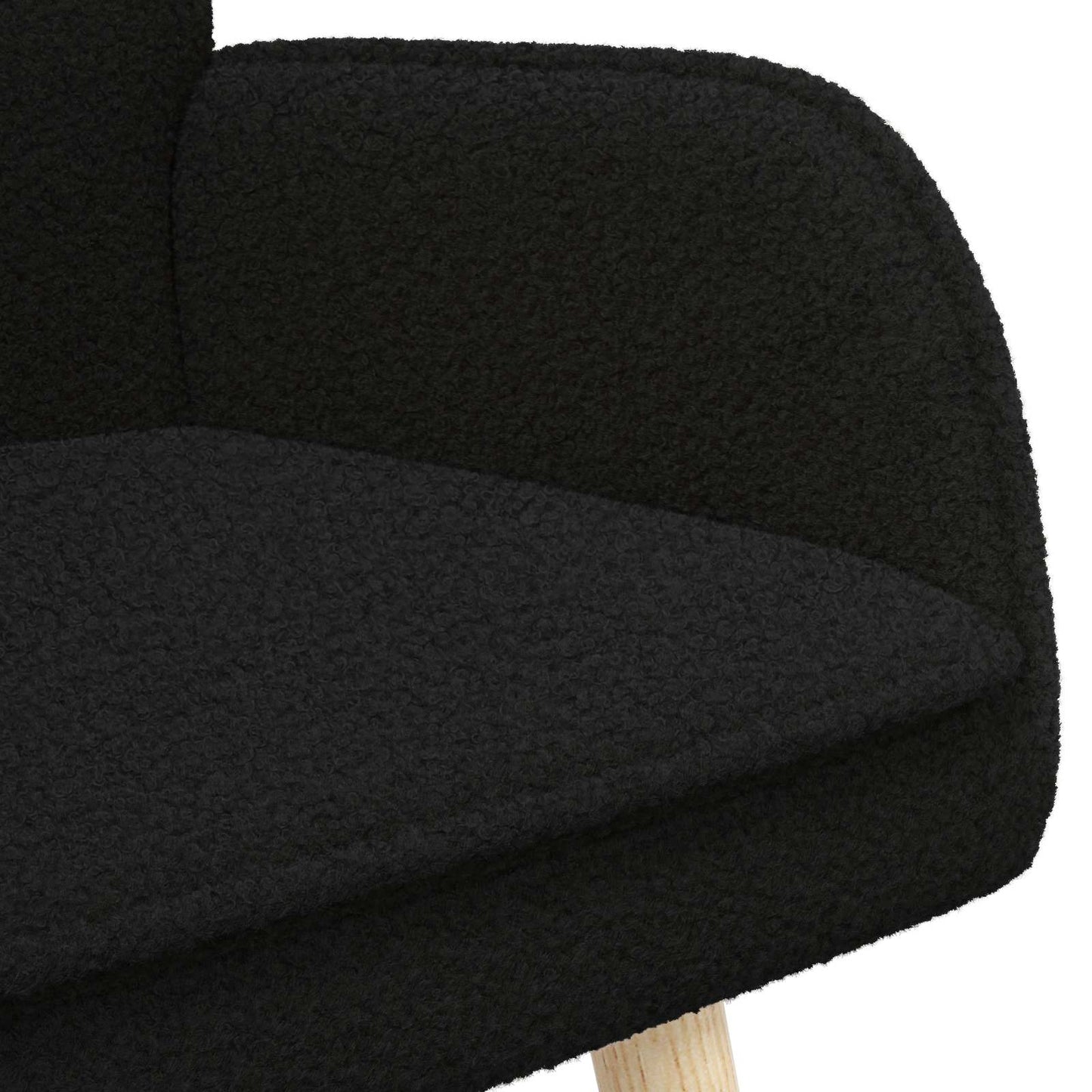 vidaXL Καναπές 2 ατόμων Μαύρο 115 x 61 x 87 εκ. Μπουκλέ
