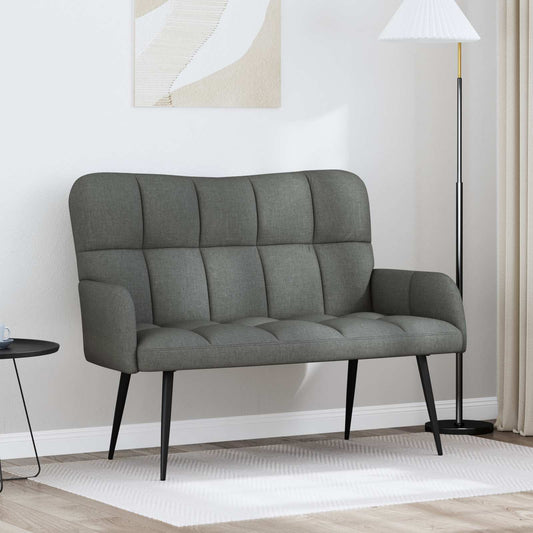 vidaXL Διθέσιος Καναπές Σκούρο Γκρι 115 x 61 x 87 εκ. ύφασμα