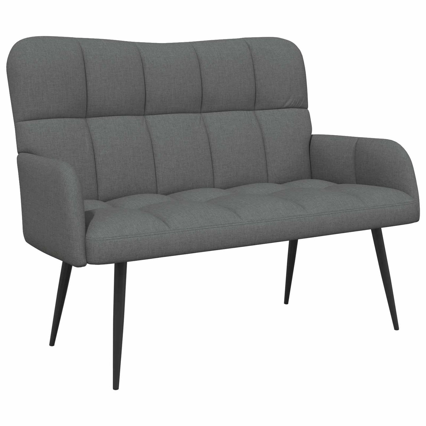 vidaXL Διθέσιος Καναπές Σκούρο Γκρι 115 x 61 x 87 εκ. ύφασμα