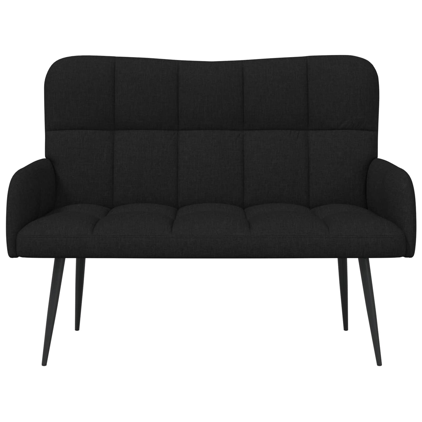 vidaXL Διθέσιος Καναπές Μαύρο 115 x 61 x 87 εκ. ύφασμα