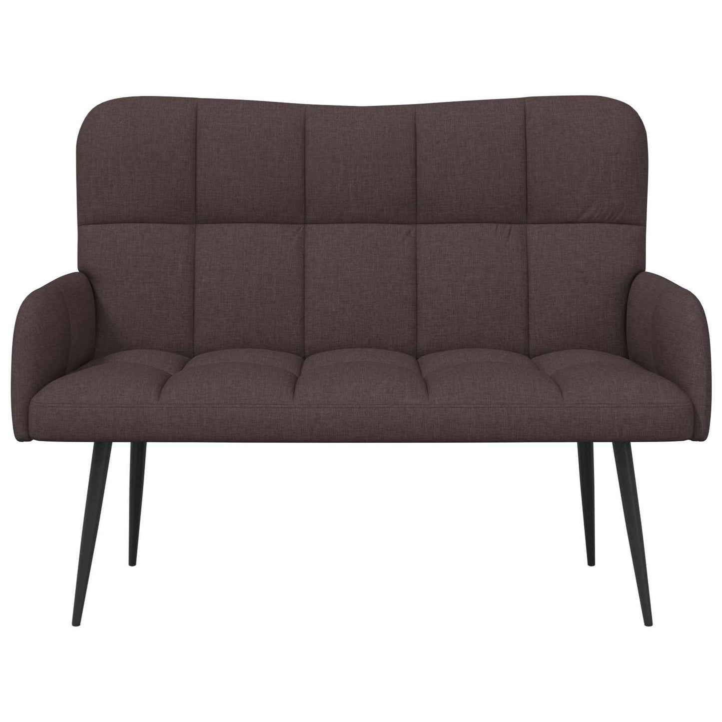 vidaXL Καναπές 2 ατόμων Σκούρο Καφέ 115 x 61 x 87 εκ. Ύφασμα