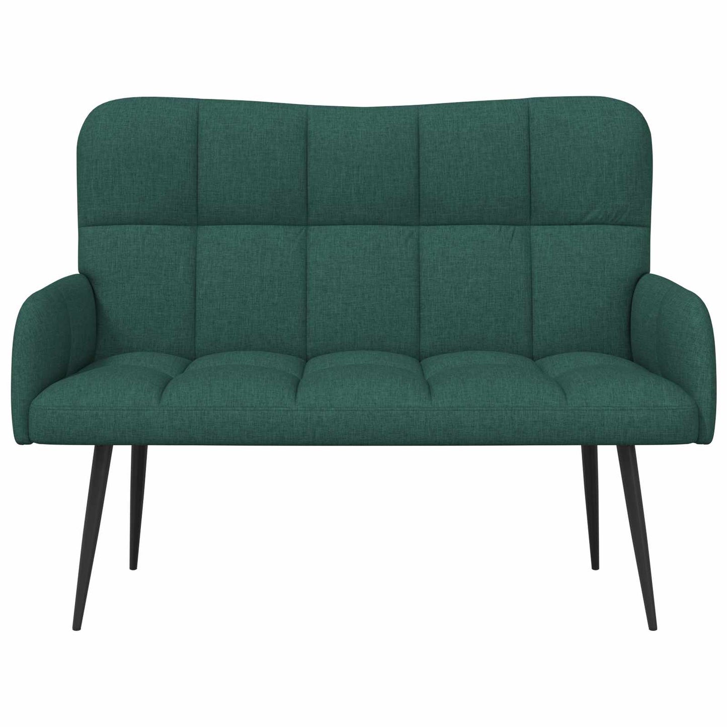 vidaXL Καναπές 2 ατόμων Σκούρο Πράσινο 115 x 61 x 87 εκ. Ύφασμα