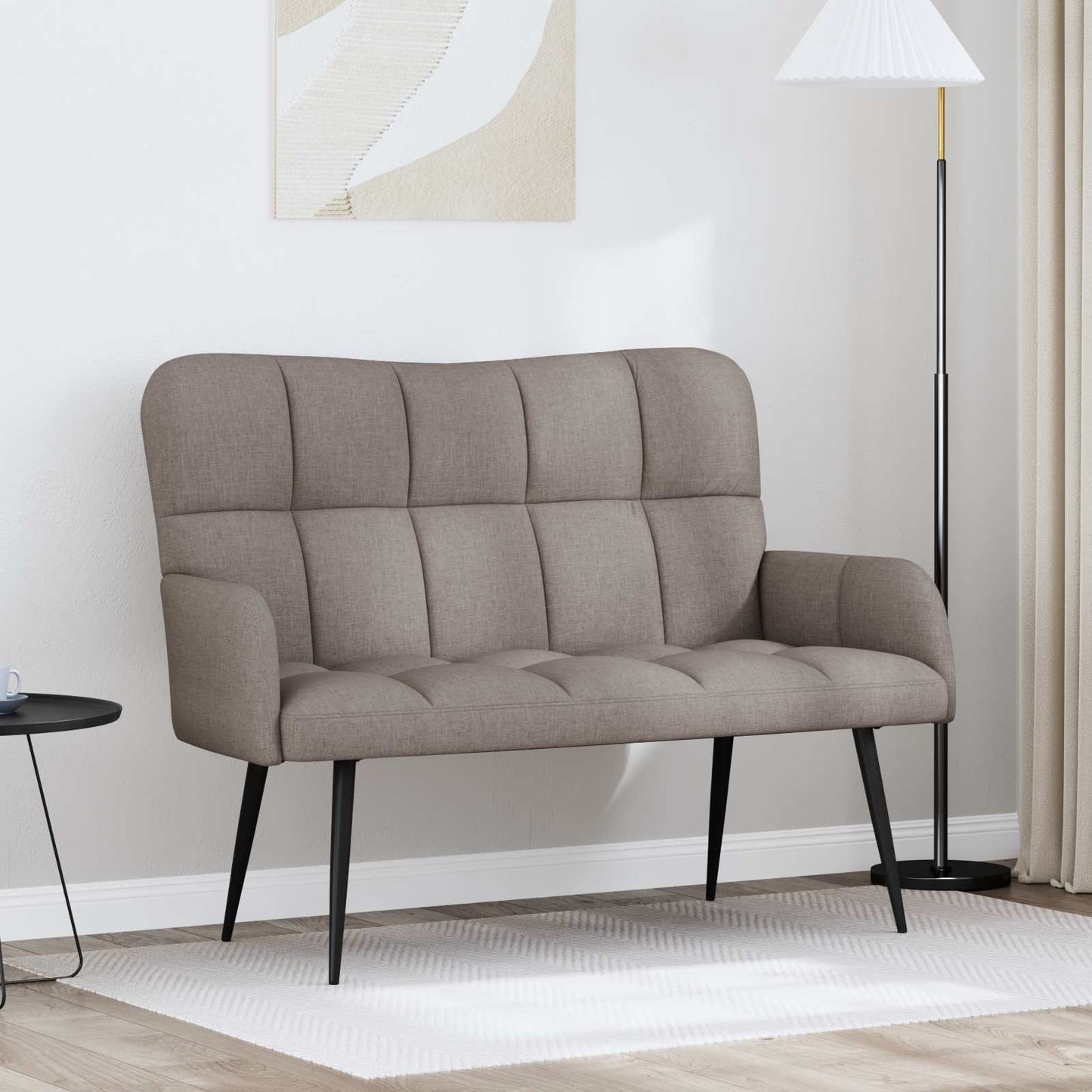 vidaXL Διθέσιος Καναπές Taupe 115 x 61 x 87 εκ. ύφασμα