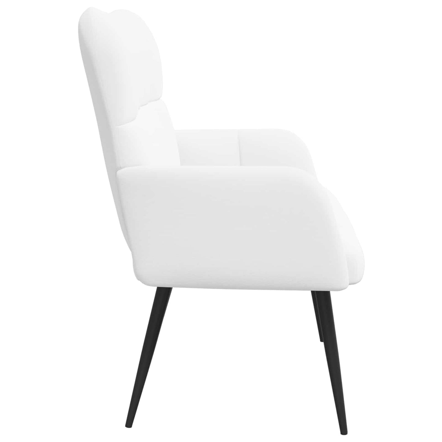 vidaXL Καναπές 2 ατόμων Λευκό 115 x 61 x 87 εκ. Ύφασμα