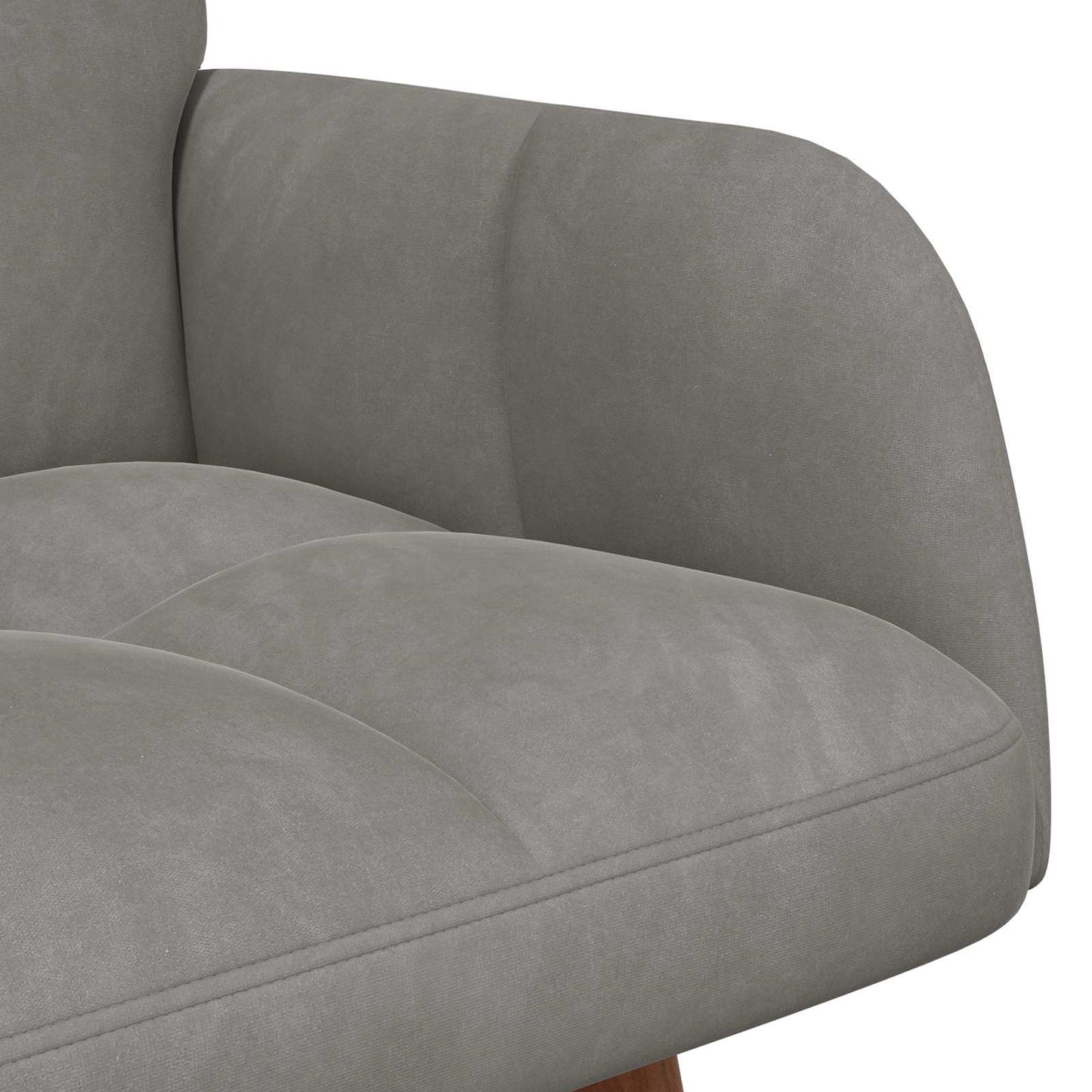 vidaXL Διθέσιος Καναπές Ανοιχτό γκρι 115 x 61 x 87 εκ. Βελούδο