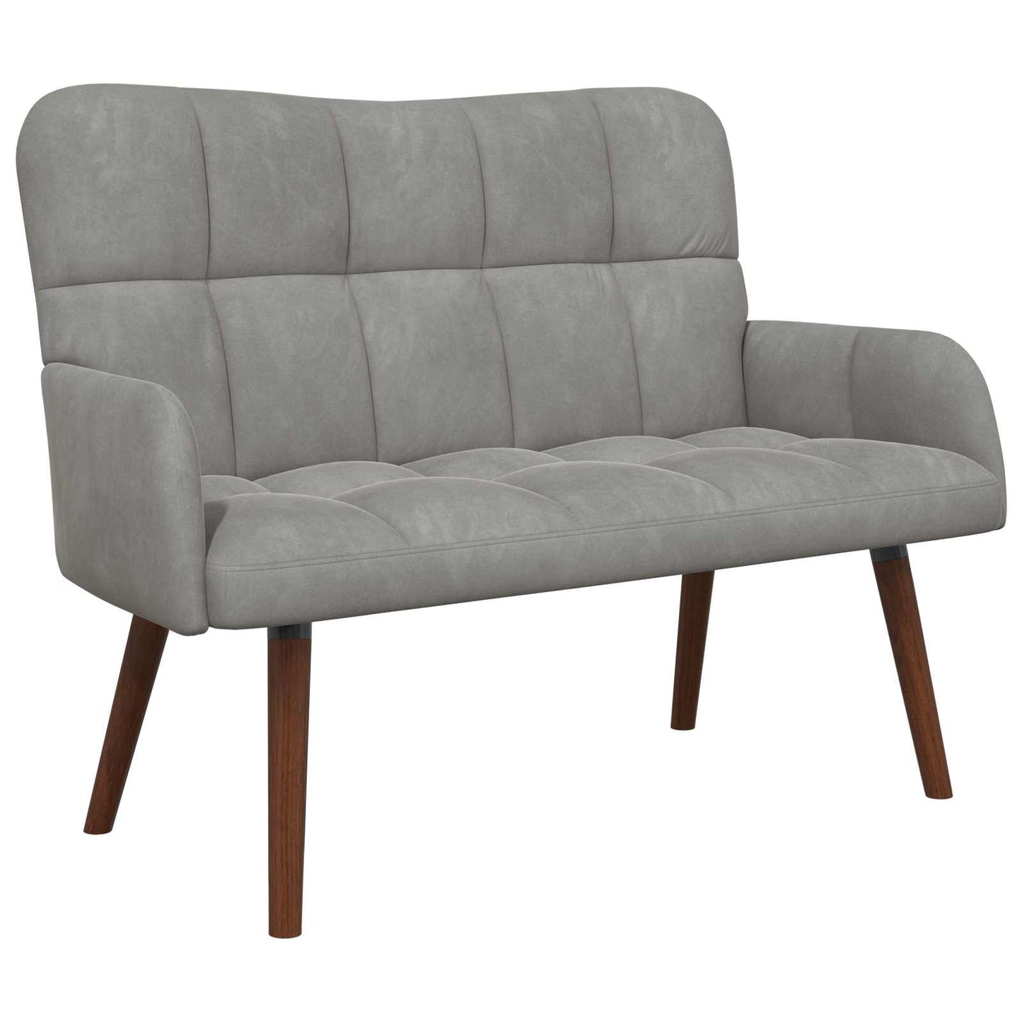 vidaXL Διθέσιος Καναπές Ανοιχτό γκρι 115 x 61 x 87 εκ. Βελούδο