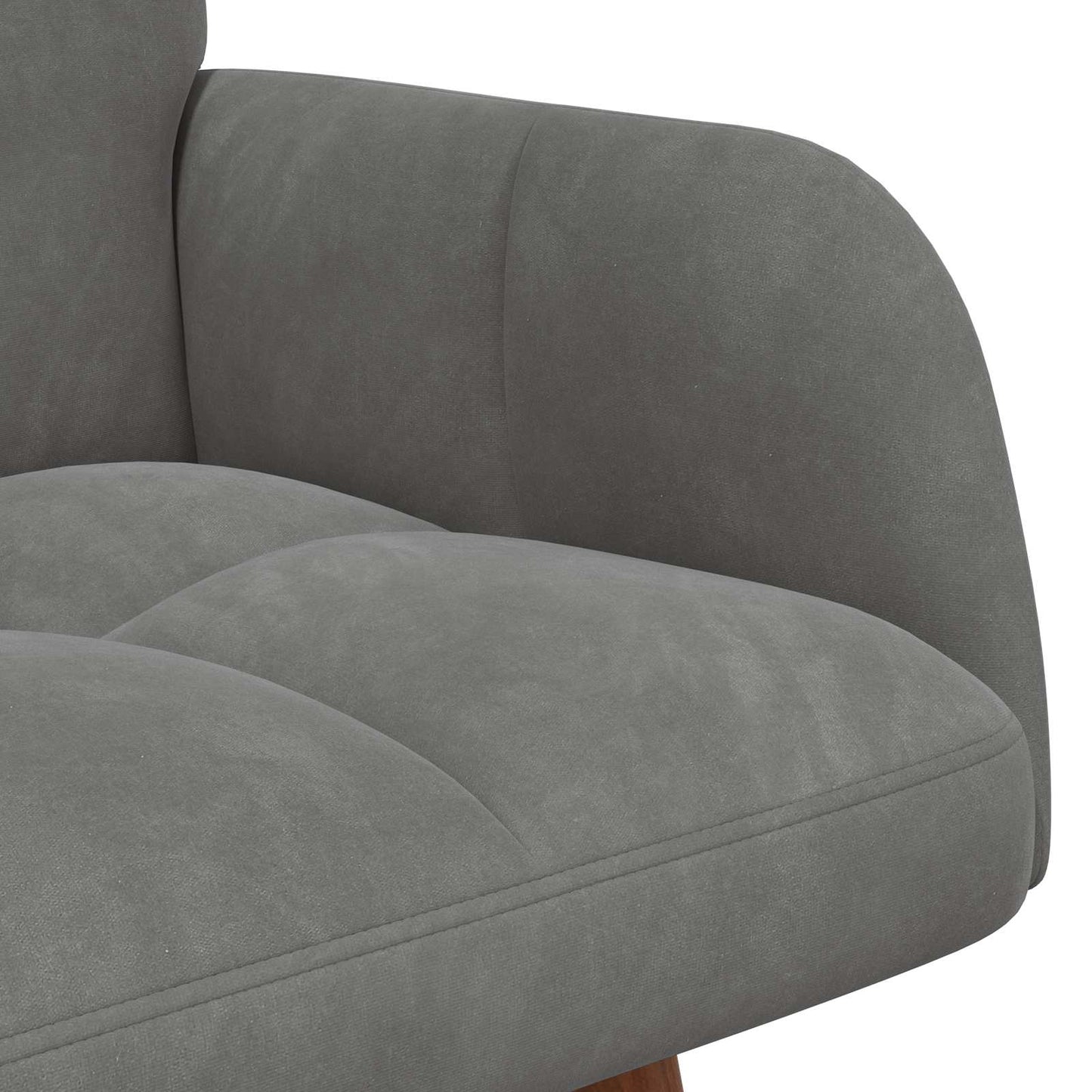 vidaXL Διθέσιος Καναπές Σκούρο Γκρι 115 x 61 x 87 εκ. Βελούδο