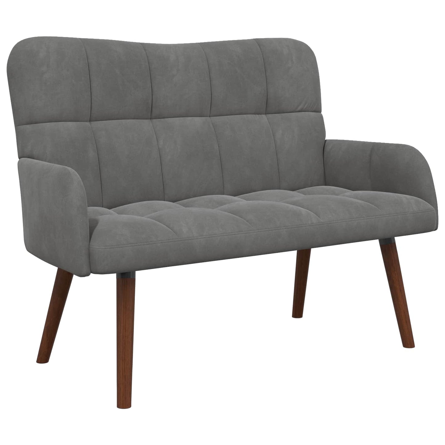 vidaXL Διθέσιος Καναπές Σκούρο Γκρι 115 x 61 x 87 εκ. Βελούδο