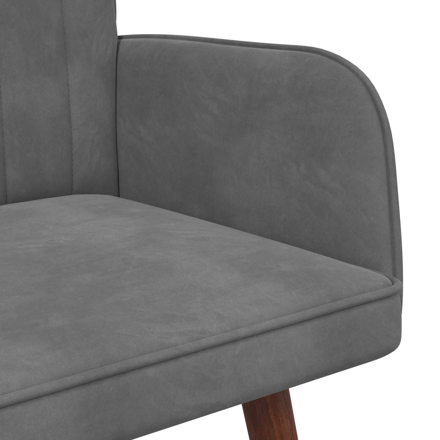 vidaXL Διθέσιος Καναπές Σκούρο Γκρι 115 x 61 x 87 εκ. Βελούδο