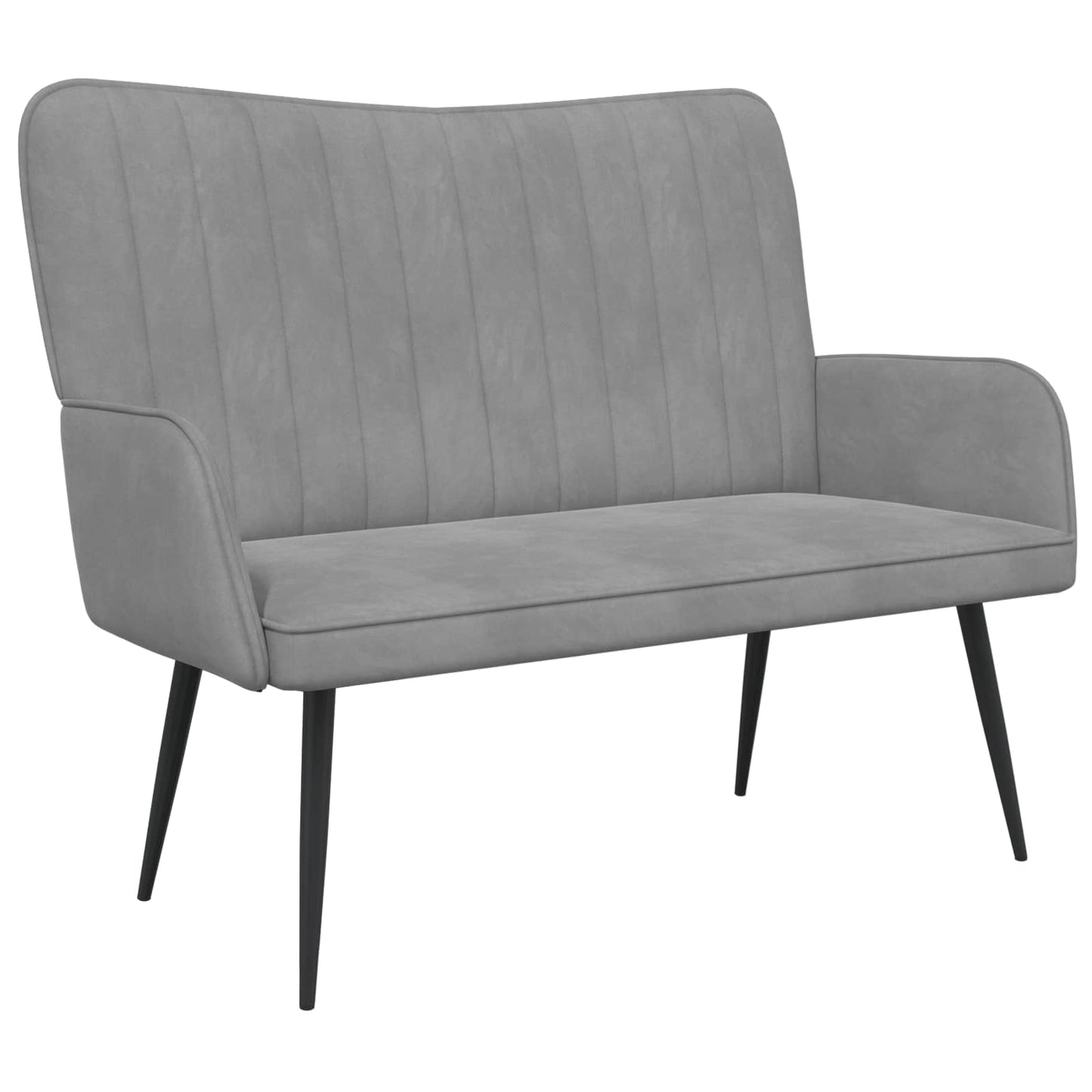 vidaXL Διθέσιος Καναπές Ανοιχτό γκρι 115 x 61 x 87 εκ. Βελούδο