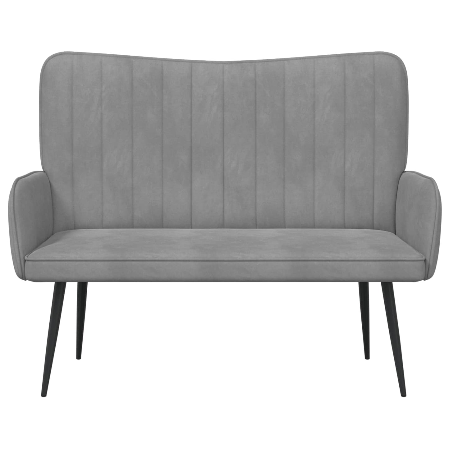 vidaXL Διθέσιος Καναπές Ανοιχτό γκρι 115 x 61 x 87 εκ. Βελούδο