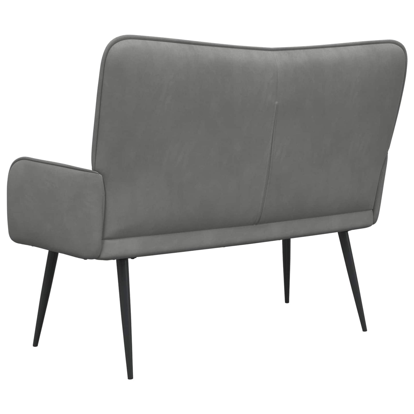 vidaXL Διθέσιος Καναπές Σκούρο Γκρι 115 x 61 x 87 εκ. Βελούδο