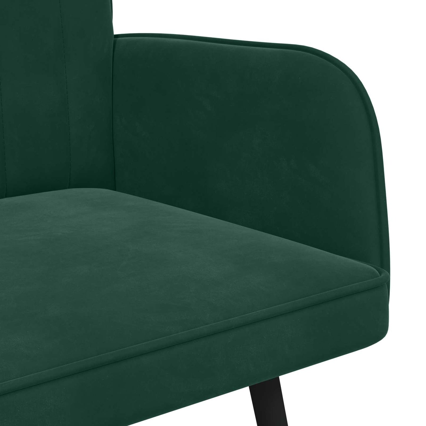 vidaXL Διθέσιος Καναπές Σκούρο Πράσινο 115 x 61 x 87 εκ. Βελούδο