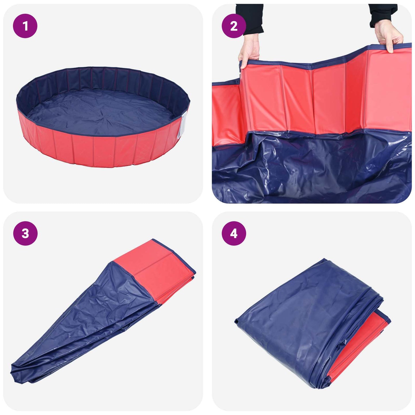 vidaXL Πισίνα για Παιδιά Ø200 x 30 cm Γύρος για Παιδί για Κόκκινο