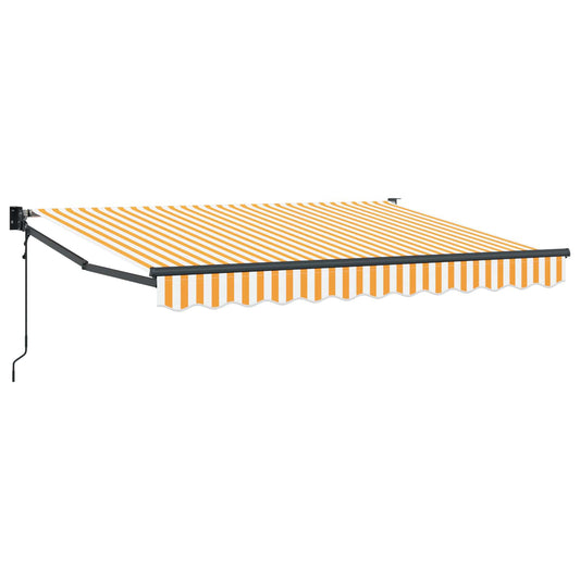 vidaXL Αναδιπλούμενη τέντα Κίτρινο και Λευκό 3 x 2 m