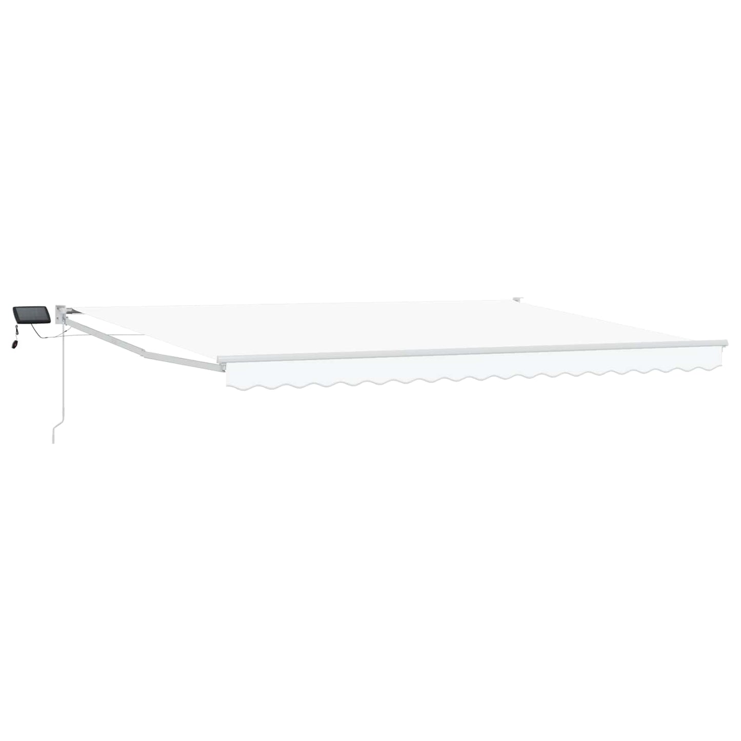 vidaXL Χειροκίνητη αναδιπλούμενη τέντα με LED Λευκός 4 x 3 μ
