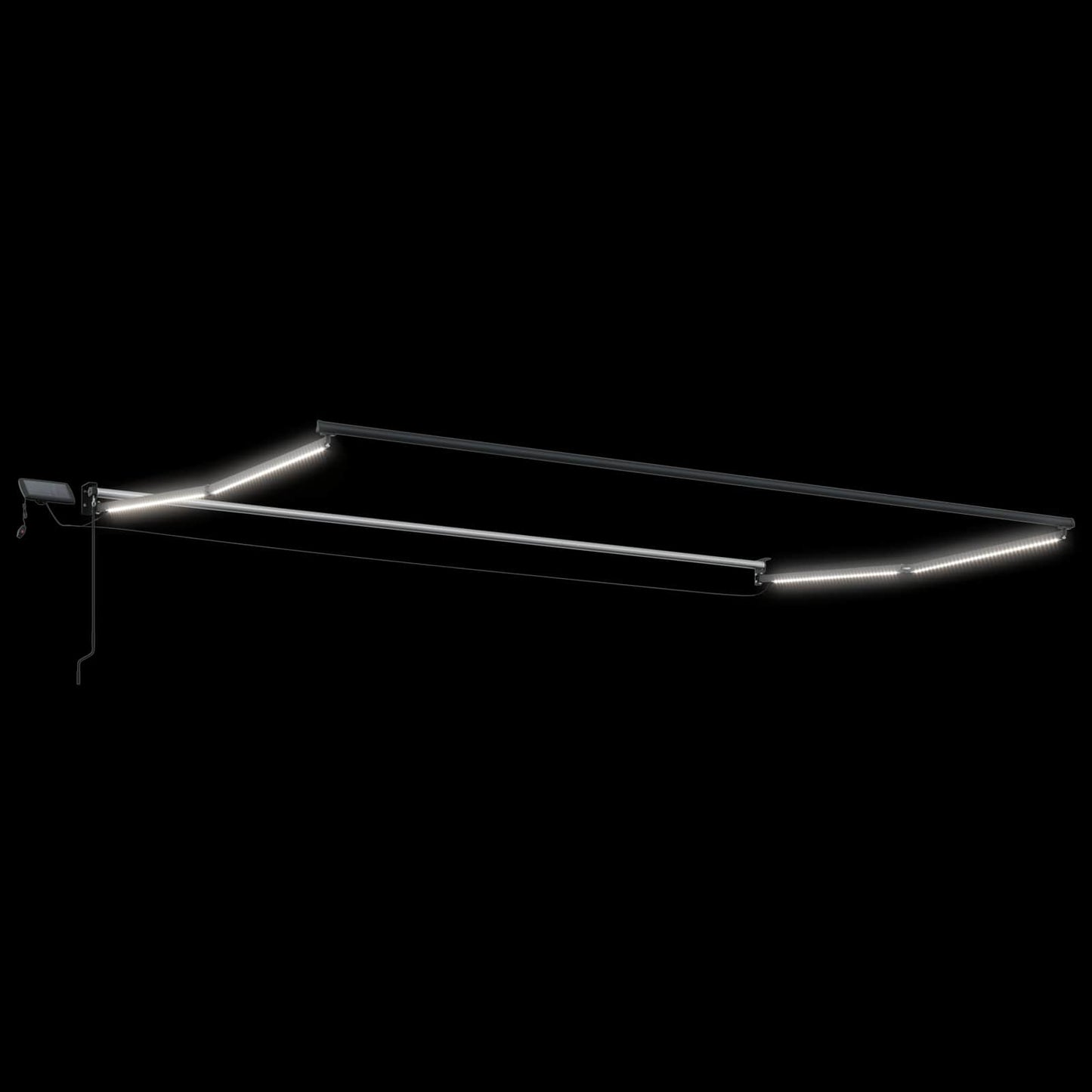 vidaXL Χειροκίνητη αναδιπλούμενη τέντα με LED 4,5 x 3 μ