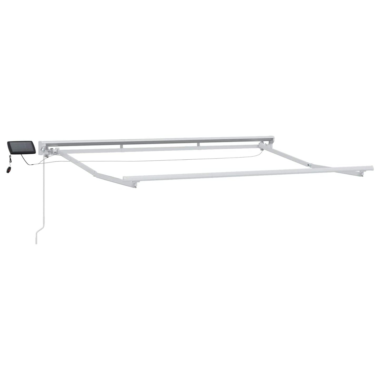 vidaXL Χειροκίνητο πλαίσιο τέντας με LED Μπεζ και Λευκό 3,5 x 2 m