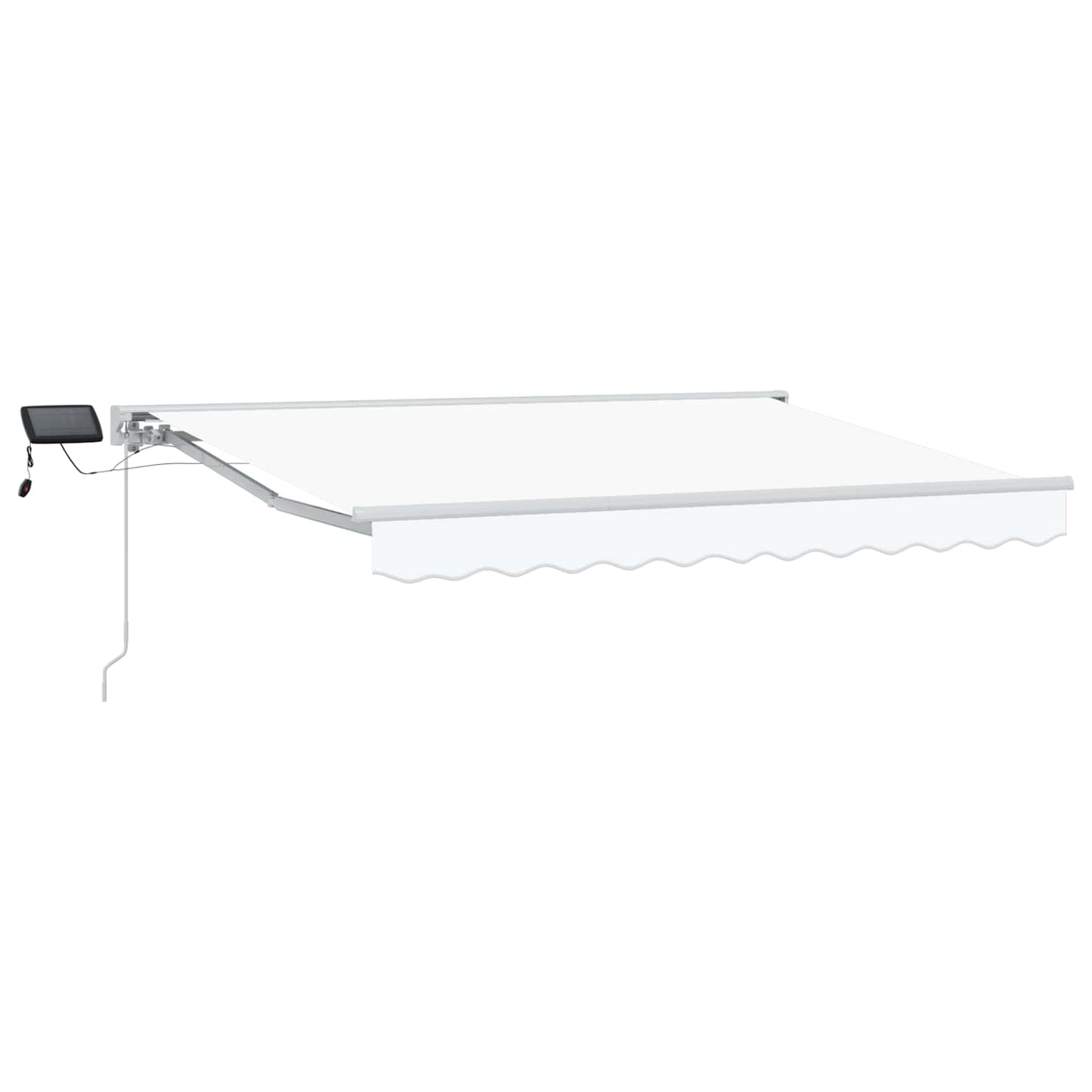 vidaXL Χειροκίνητο πλαίσιο τέντας με LED Λευκός 3 x 2,5 μ