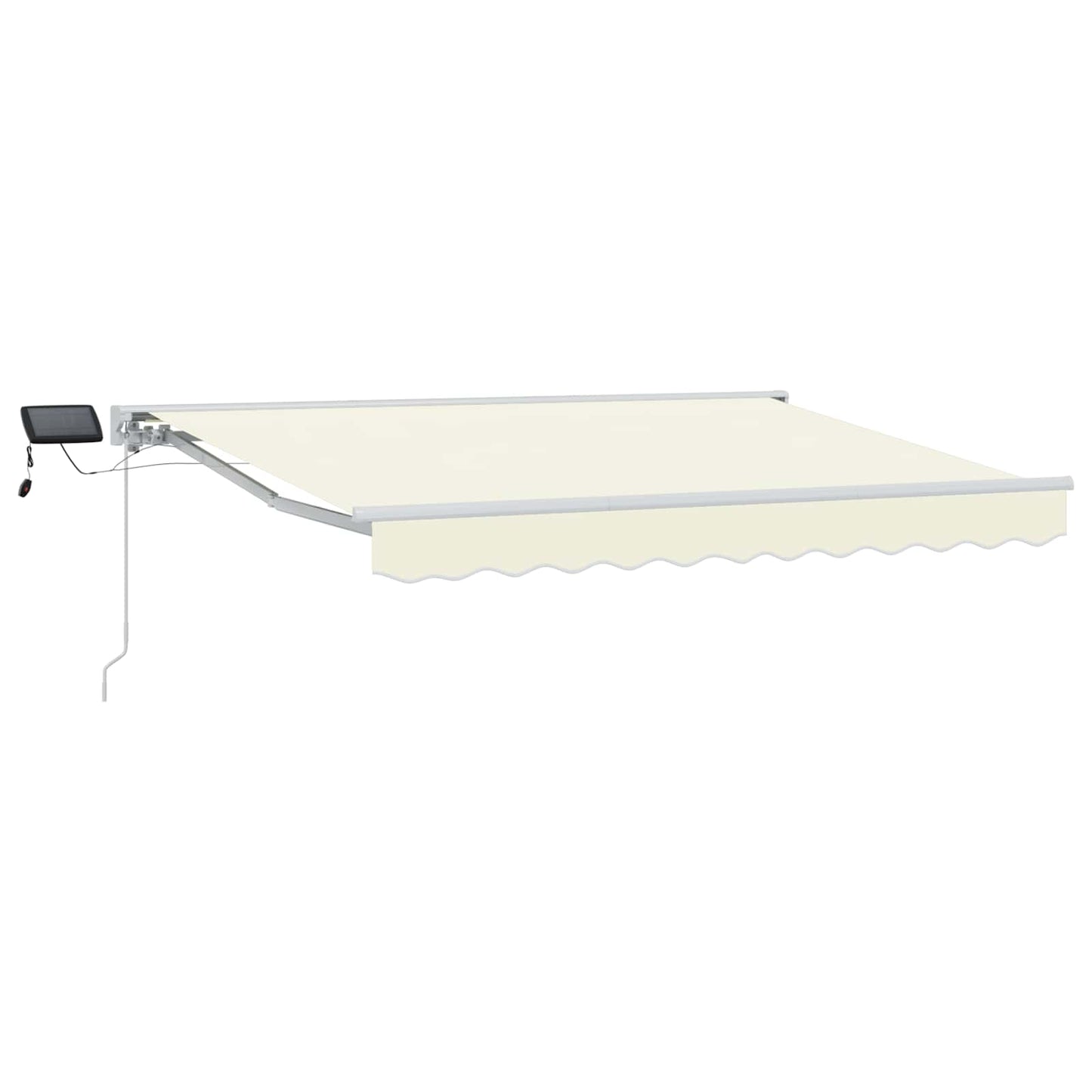 vidaXL Χειροκίνητο πλαίσιο τέντας με LED Κρεμ 3,5 x 2,5 μ