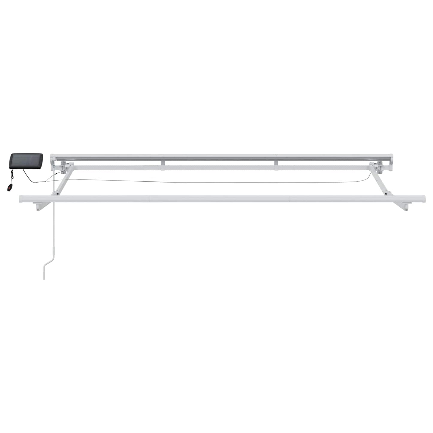 vidaXL Χειροκίνητο πλαίσιο τέντας με LED Καφέ και Λευκό 3,5 x 2,5 μ