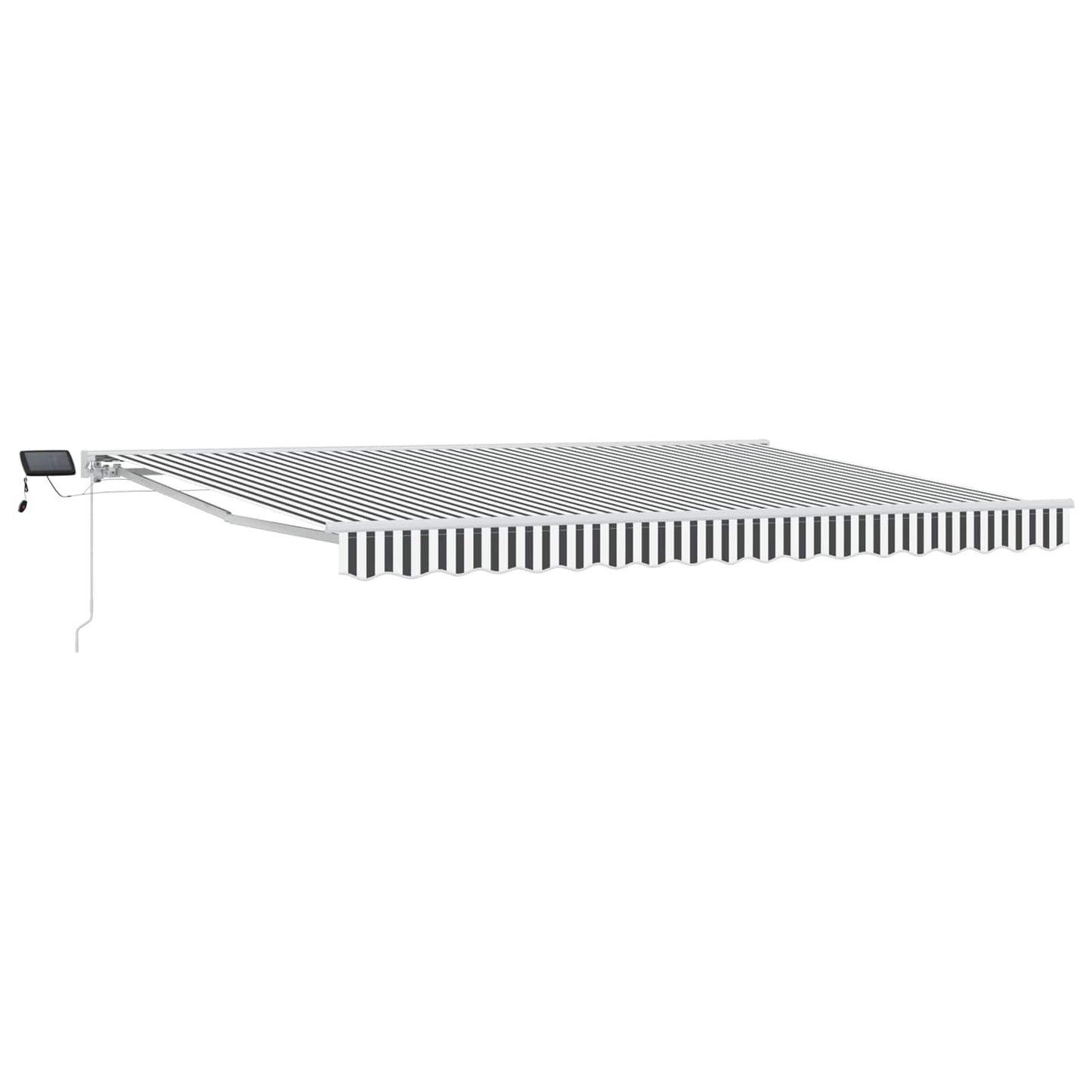vidaXL Χειροκίνητο πλαίσιο τέντας με LED Γκρι και Λευκό 4 x 3 μ
