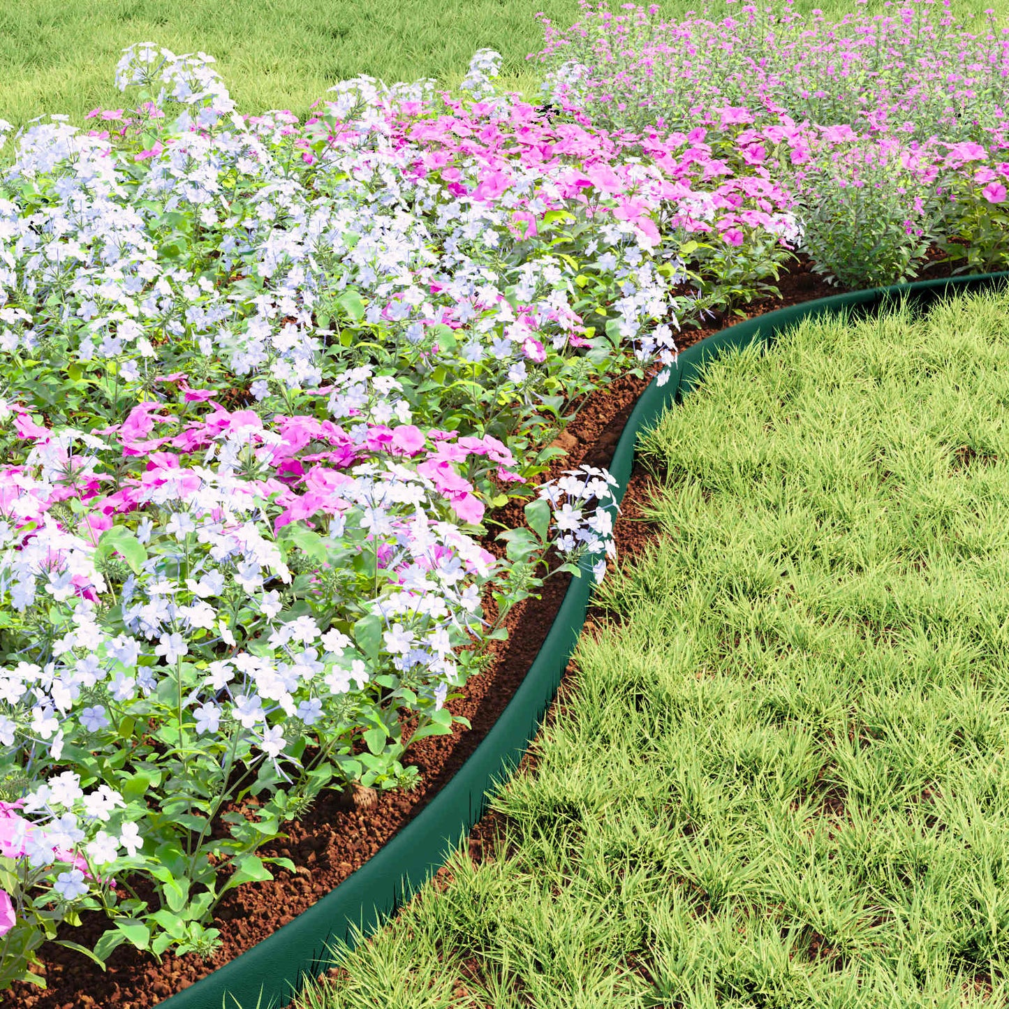 vidaXL Περιγράμματα γκαζόν Πράσινο 2000 x 4 x 5 εκ. Πλαστικό