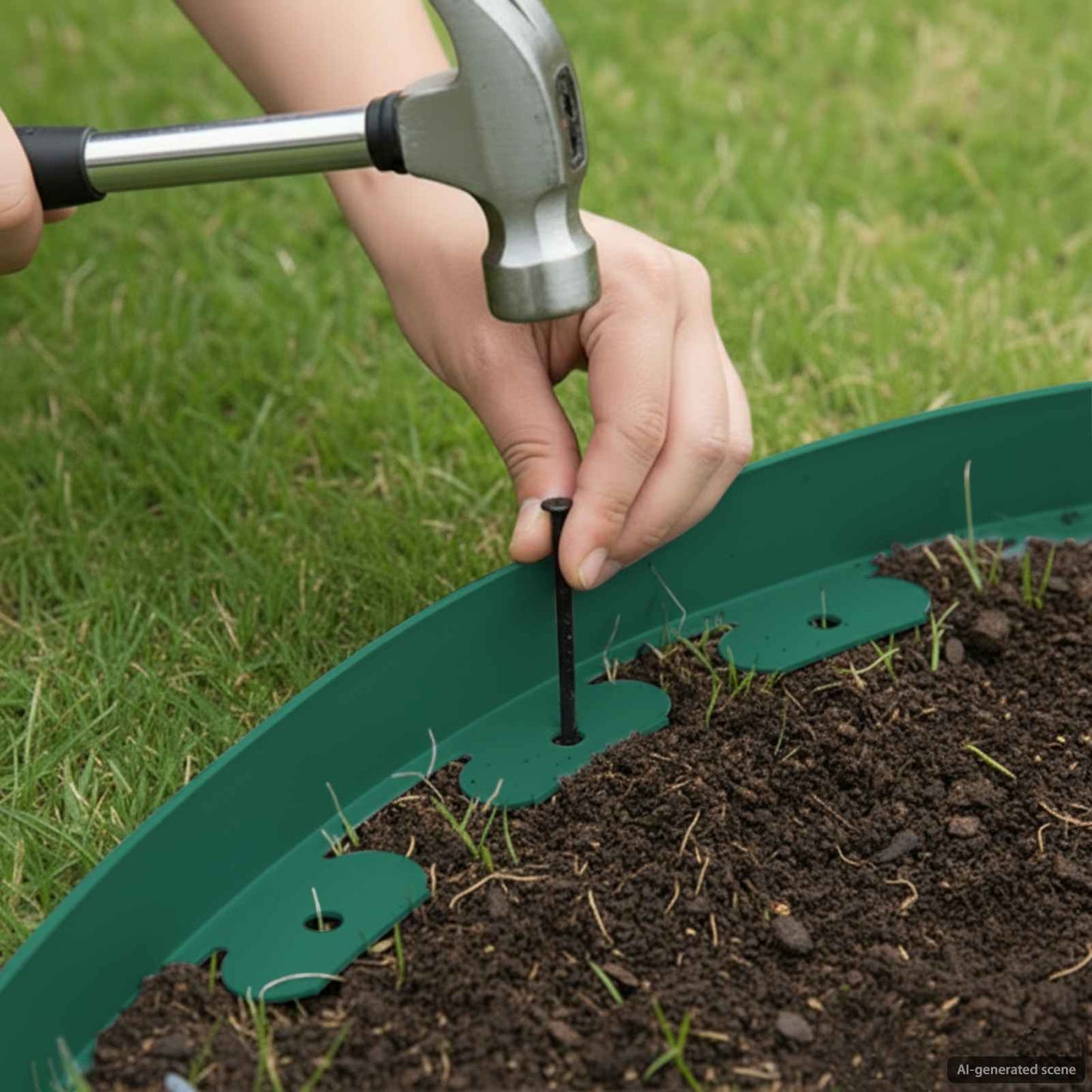 vidaXL Περιγράμματα γκαζόν Πράσινο 5000 x 4 x 5 εκ. Πλαστικό