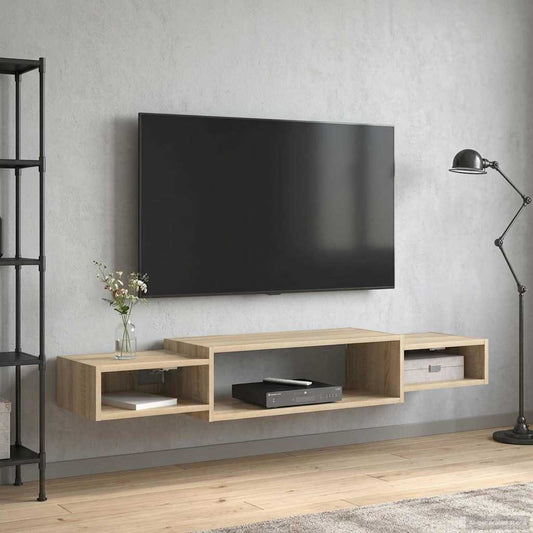 vidaXL Κρεμαστός θρανίο τηλεόρασης Επιτοίχιο Sonoma Δρυς