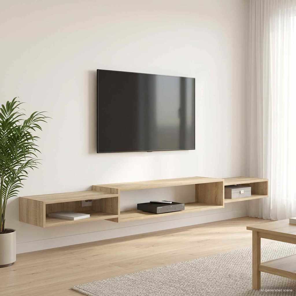 vidaXL Κρεμαστός θρανίο τηλεόρασης Επιτοίχιο Sonoma Δρυς