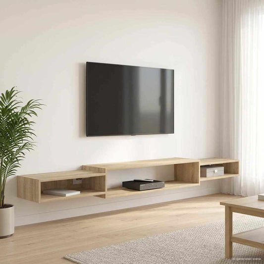 vidaXL Κρεμαστός θρανίο τηλεόρασης Επιτοίχιο Sonoma Δρυς