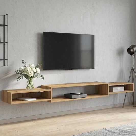 vidaXL Κρεμαστός θρανίο τηλεόρασης Επιτοίχιο Artisan Δρυς