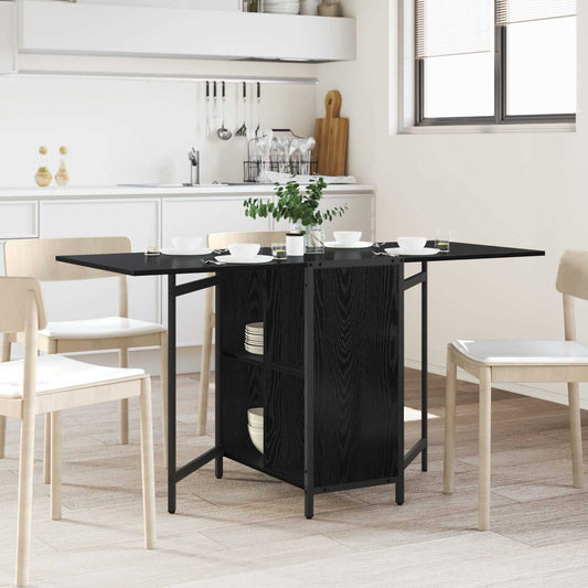 vidaXL Τραπέζι φαγητού 144 x 60 x 75 εκ. Επεξεργασμένο Ξύλο Μαύρη Δρυς