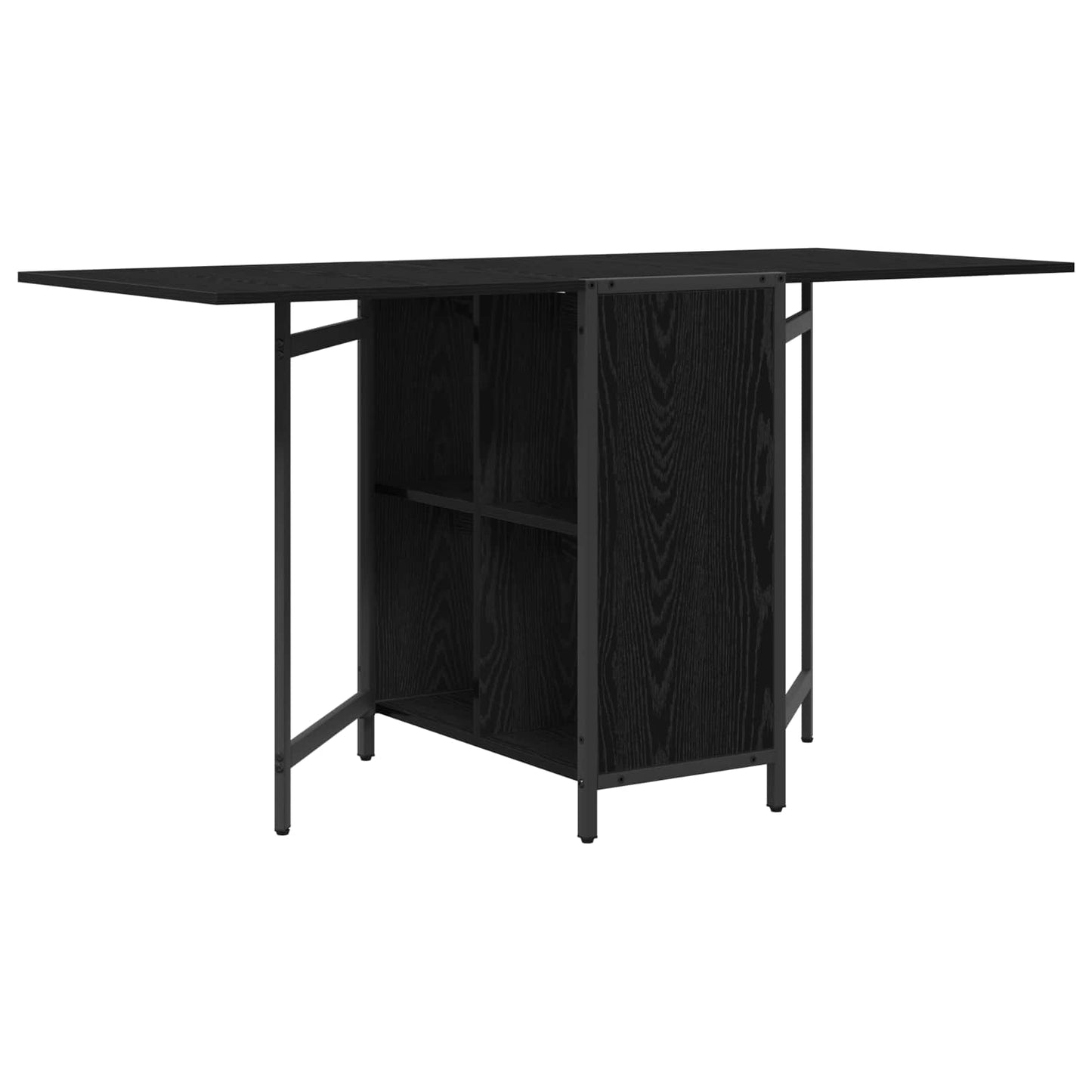 vidaXL Τραπέζι φαγητού 144 x 60 x 75 εκ. Επεξεργασμένο Ξύλο Μαύρη Δρυς