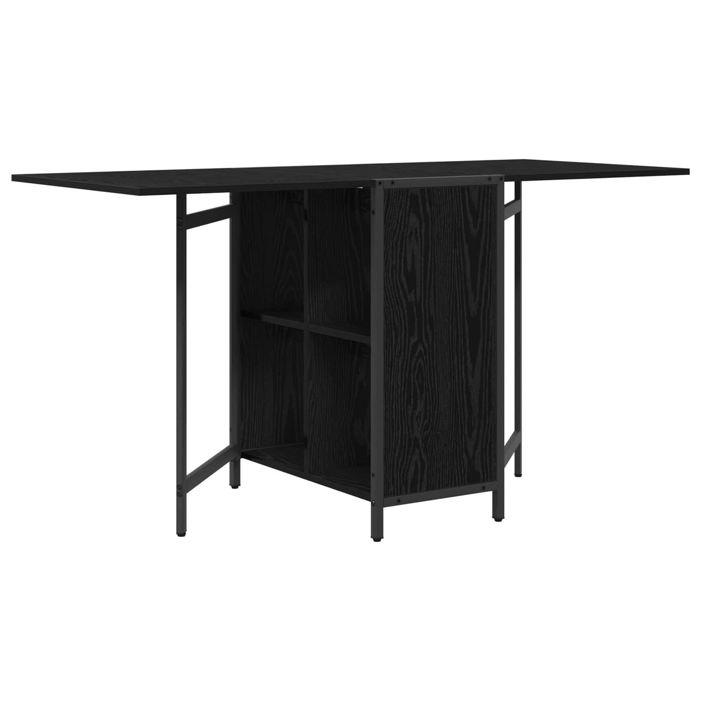vidaXL Τραπέζι φαγητού 144 x 60 x 75 εκ. Επεξεργασμένο Ξύλο Μαύρη Δρυς