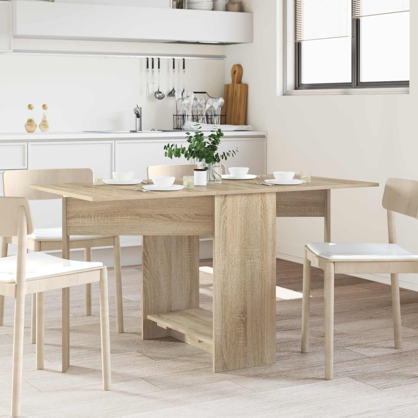 vidaXL Τραπέζι φαγητού 138 x 70 x 73,5 εκ Επεξεργασμένο Ξύλο