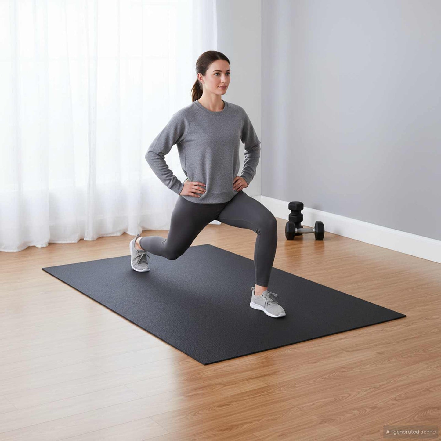 vidaXL Ματ Προστασίας Αθλητισμού Μαύρο 183 x 122 x 0,6 εκ PVC