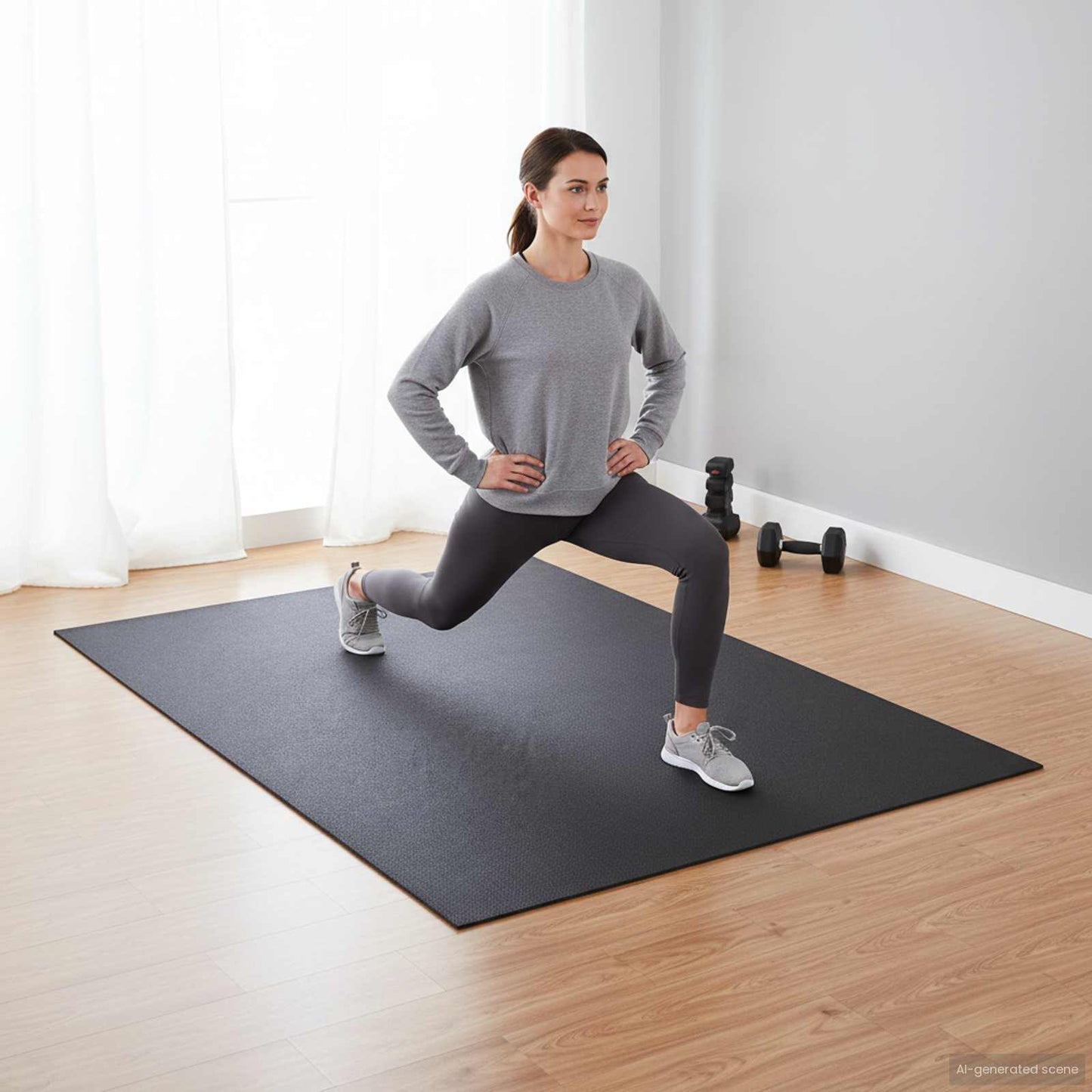 vidaXL Ματ Προστασίας Αθλητισμού Μαύρο 213 x 152 x 0,6 εκ PVC