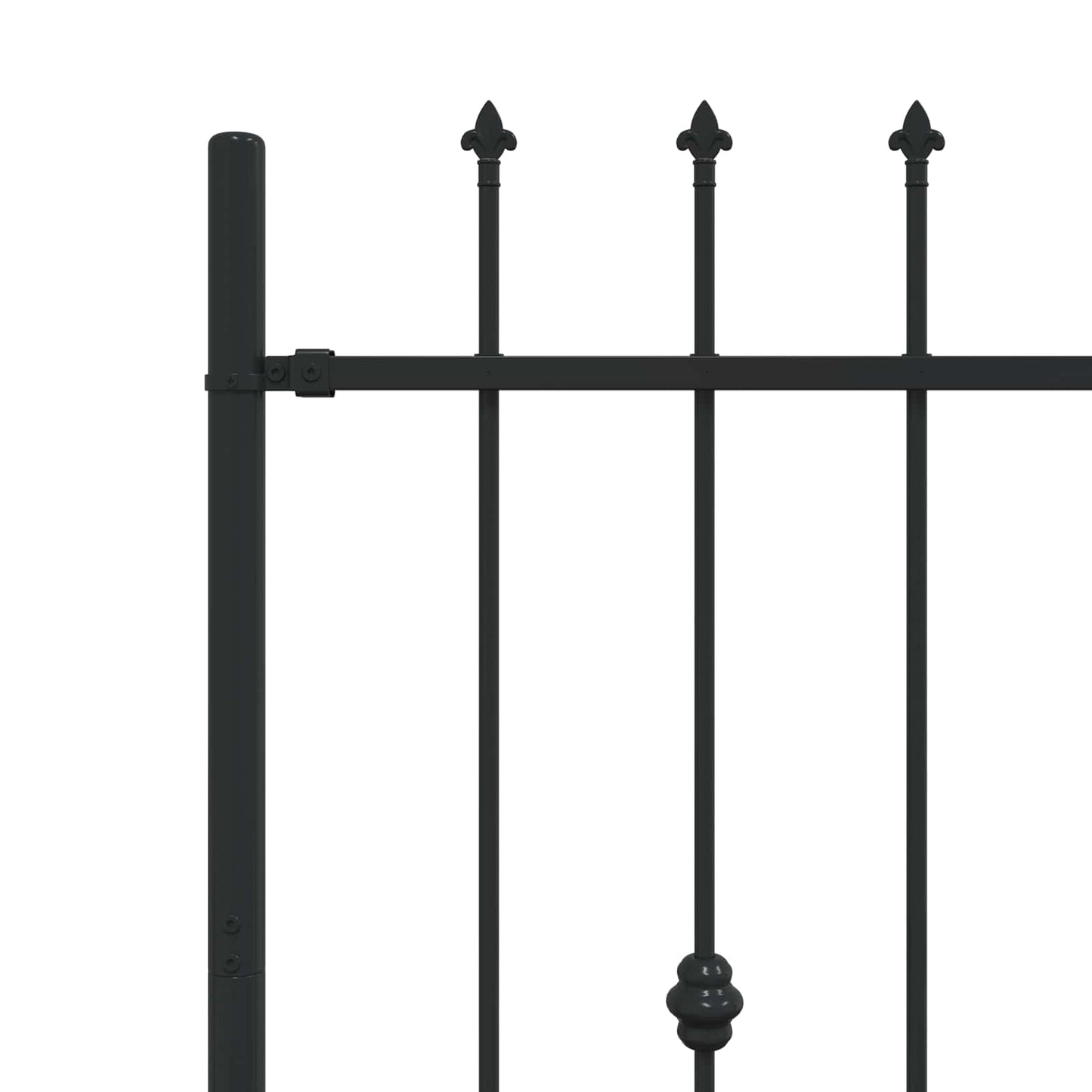 vidaXL Φράχτης με Σπίθες Μαύρο 200 x 150 cm