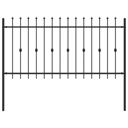 vidaXL Φράχτης με Σπίθες Μαύρο 200 x 150 cm