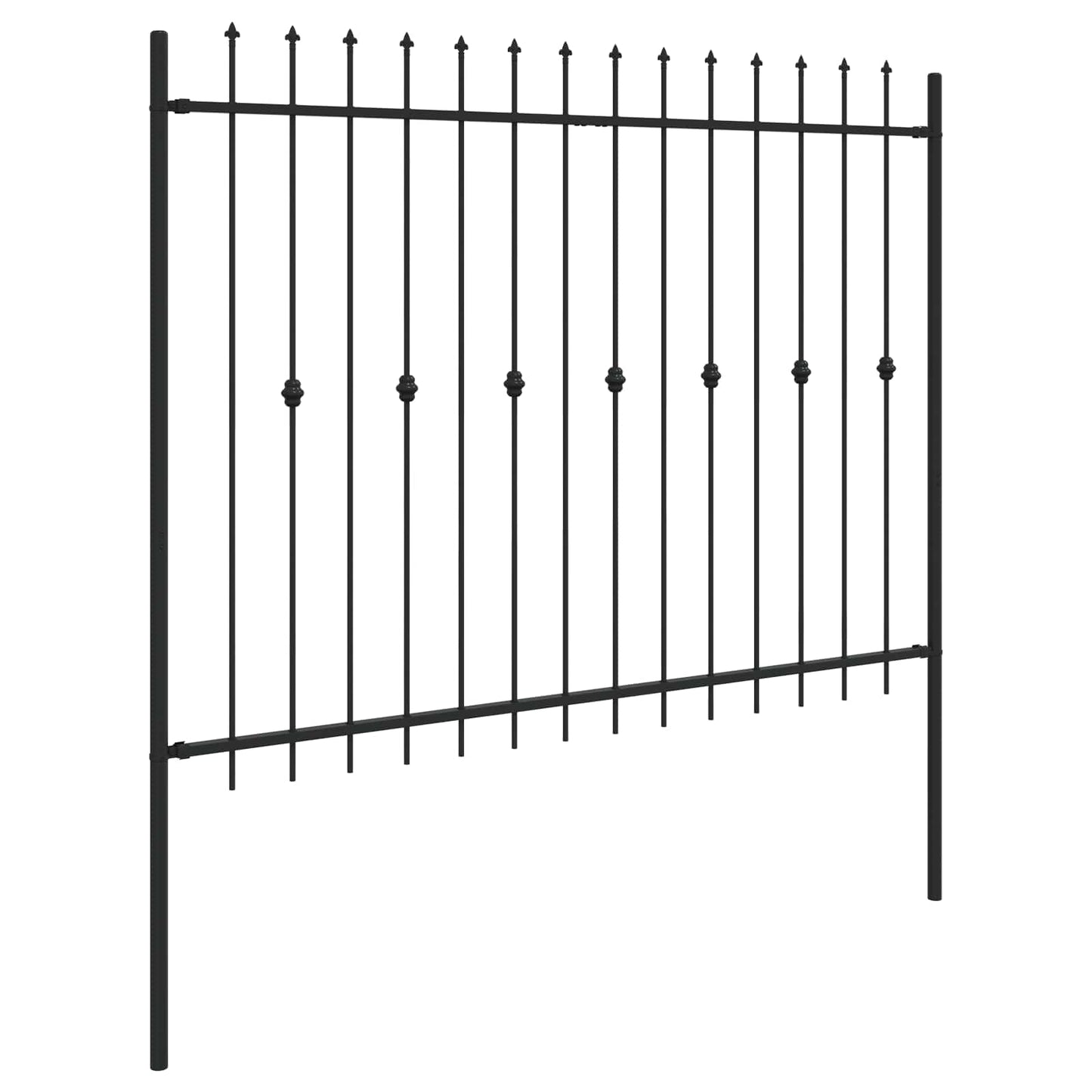 vidaXL Φράχτης με Σπίθες Μαύρο 200 x 200 cm