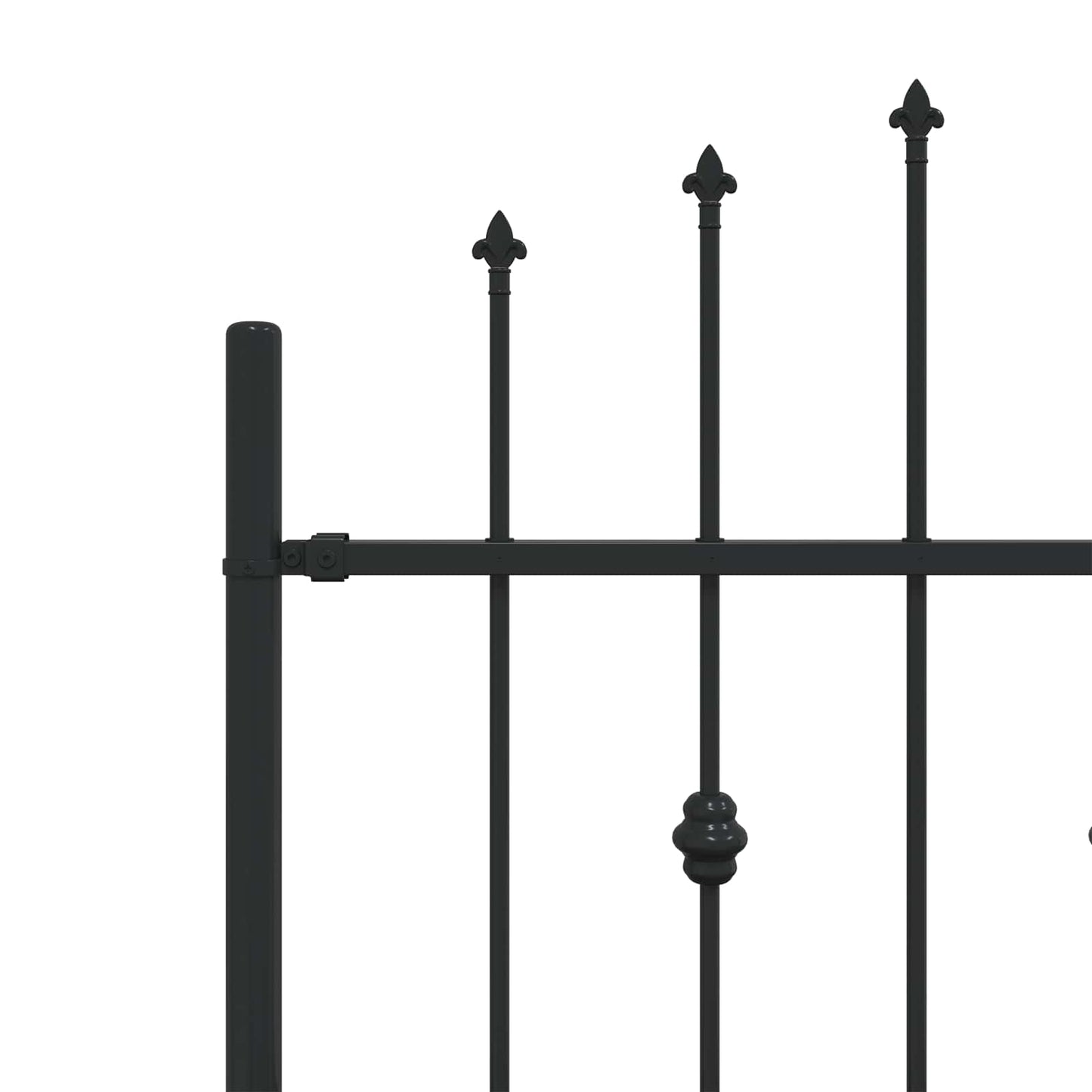 vidaXL Φράχτης με Σπίθες Μαύρο 200 x 130 εκ