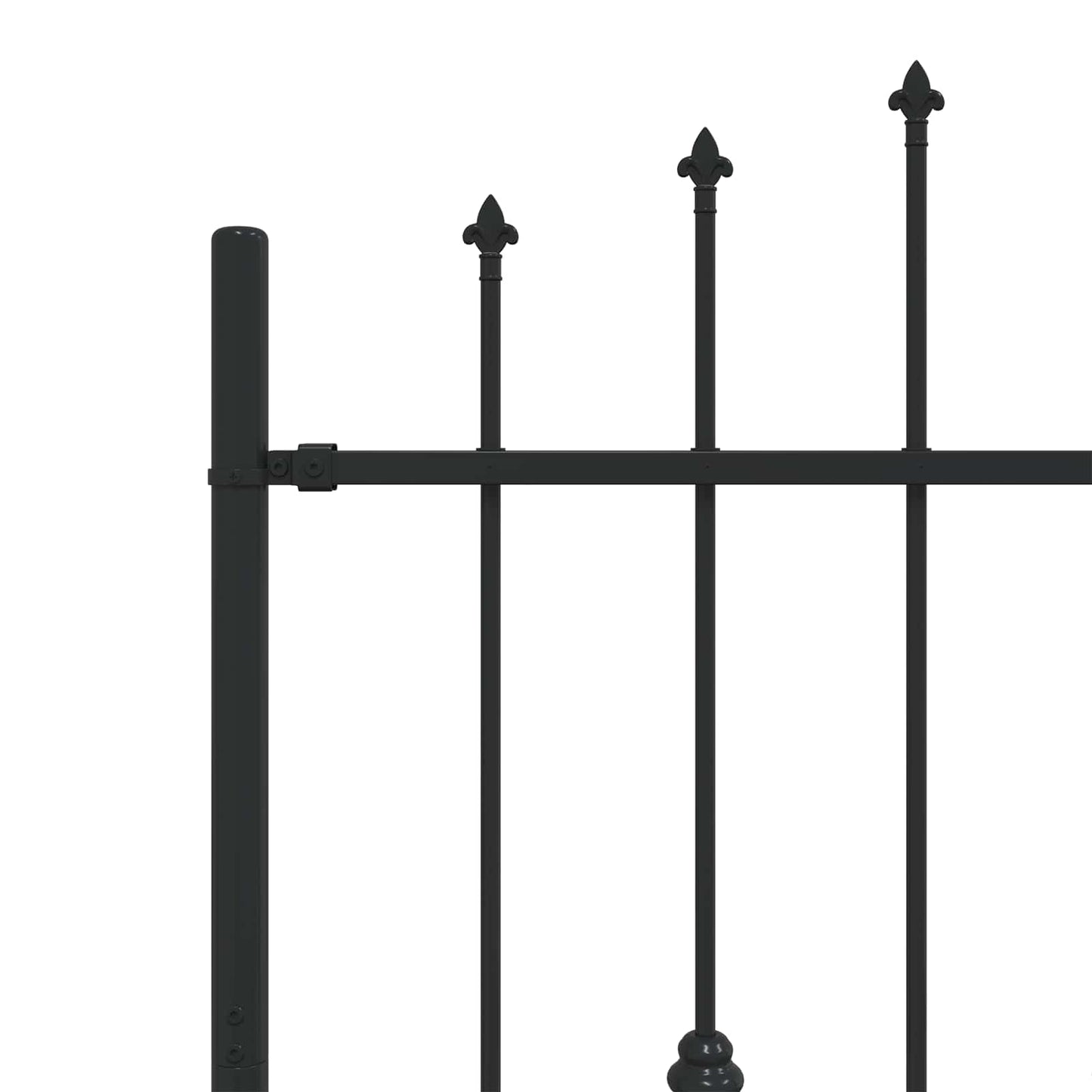 vidaXL Φράχτης με Σπίθες Μαύρο 200 x 150 cm