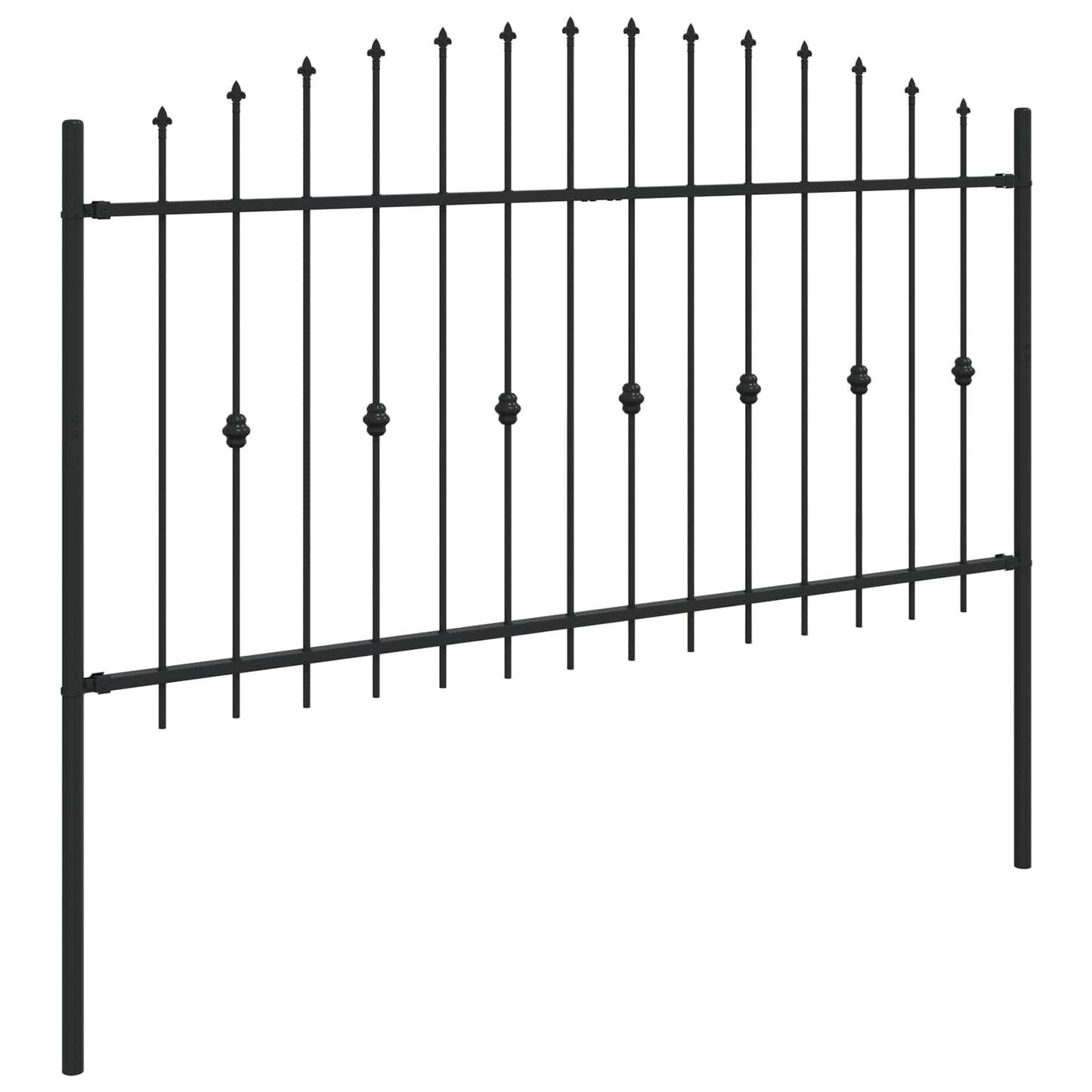 vidaXL Φράχτης με Σπίθες Μαύρο 200 x 150 cm