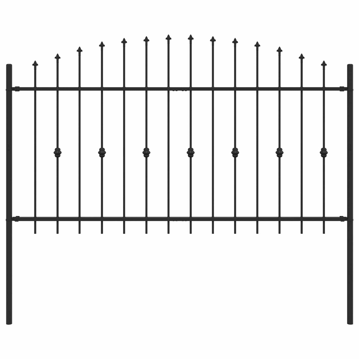 vidaXL Φράχτης με Σπίθες Μαύρο 200 x 150 cm