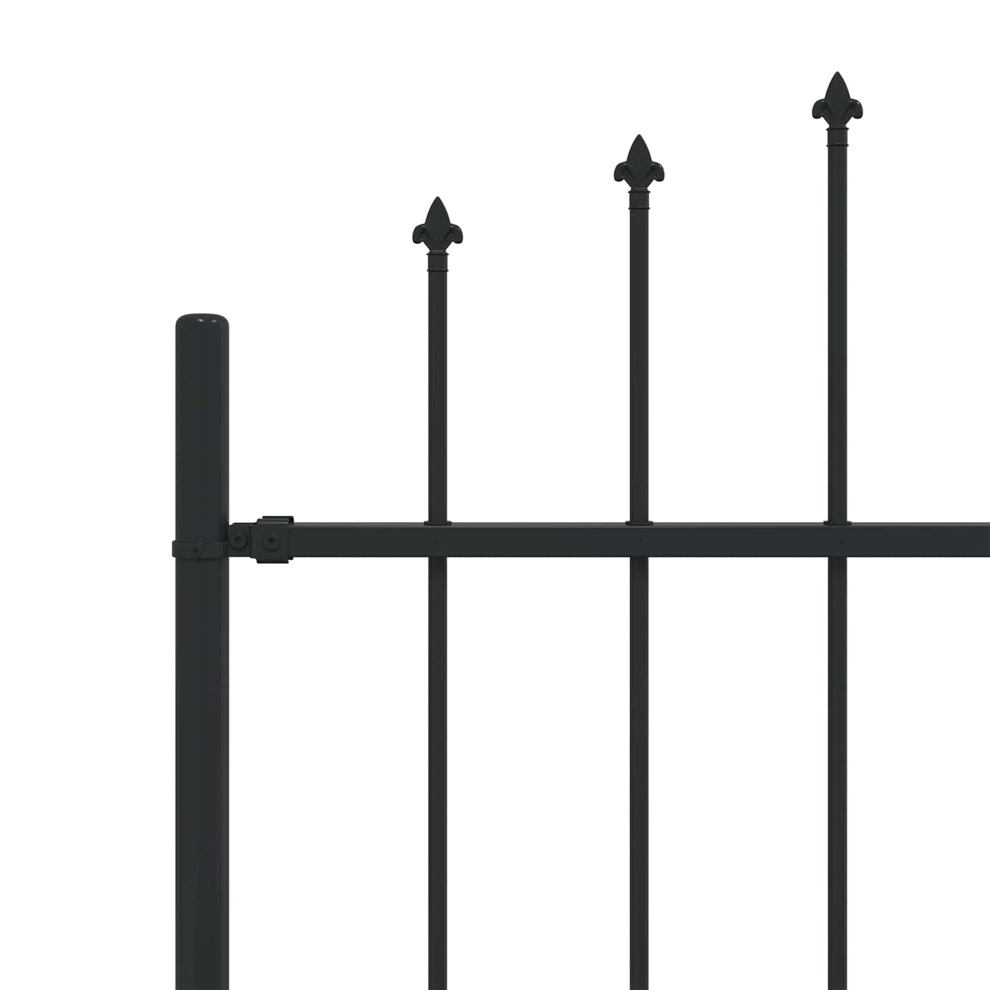 vidaXL Φράχτης με Σπίθες Μαύρο 200 x 200 cm